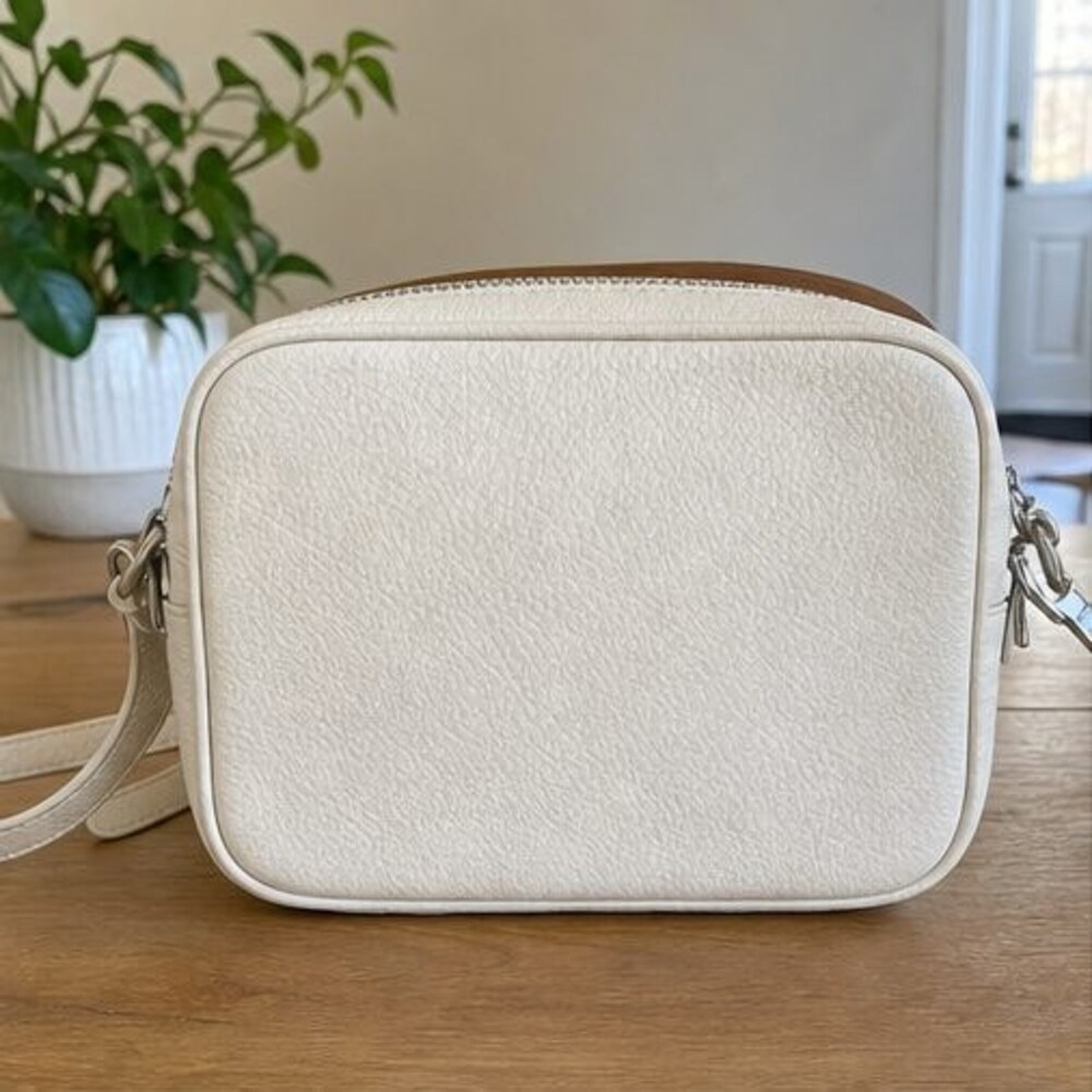 Cream Canvas Crossbody Bag